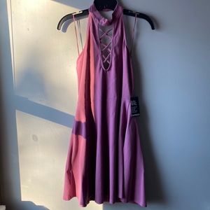 NEVER WORN! Express front lace halter dress